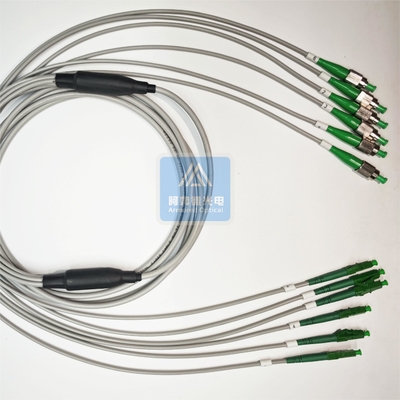 6F Armoured Fiber Patch Cord 3m  Grey PVC Jacket LC APC Fc Apc Patch Cord