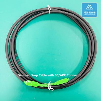 Simplex SM Drop Cable Assembly Black LSZH  Patch Lead
