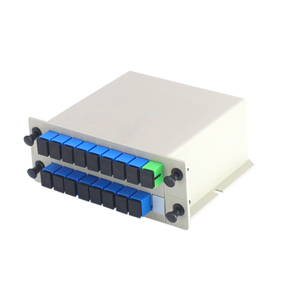FTTH 1x16 LGX Box Type Splitter SC APC UPC światłowodowy rozdzielacz PLC ABS kaseta typu plug in Splitter jednomodowy