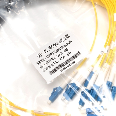 24-rdzeniowy kabel światłowodowy, zworka światłowodowa jednomodowa SM Lc-Lc